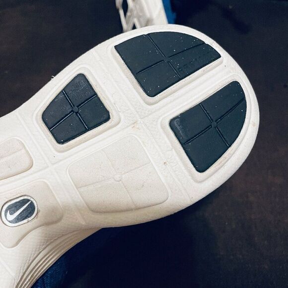 NIKE LUNAR FLYKNIT CHUKKA DARK OBSIDIAN-GAME ROYAL BLUE SZ 9.5 [554969-444] - Picture 9 of 12